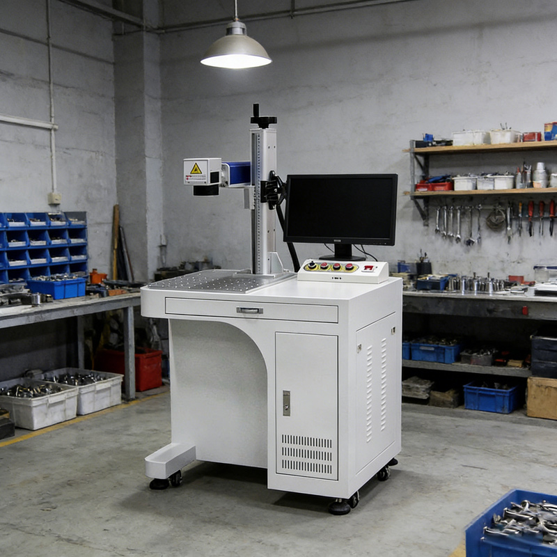 آلة نقش بالليزر الليفي 50 واط  - مراجعة Industrial Laser Engraving Machine For Metal وسعره
